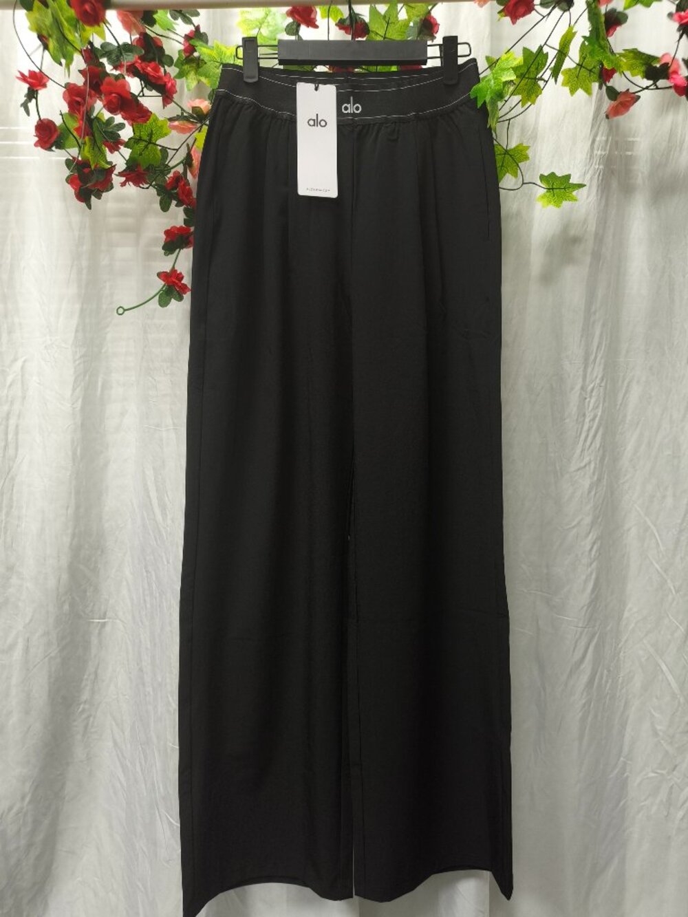 ALO Yoga Black Suit Up Trouser - Straight Leg Relaxed Fit Pants (Regular)🍀💐 - Picture 2 of 7